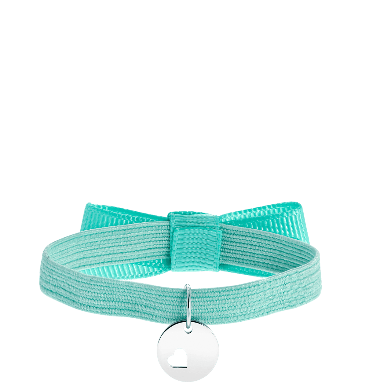 Blauwe kinderrekarmband met hanger muntje