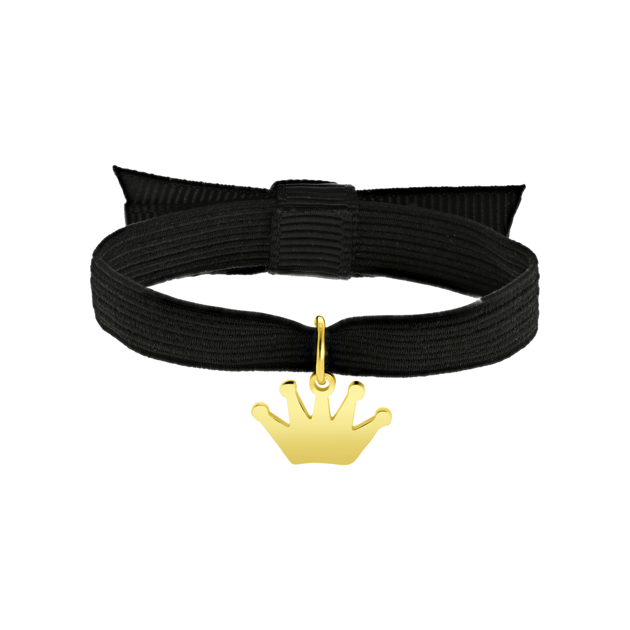 Stainless steel goldplated kinderrekarmband met hanger met hanger kroon