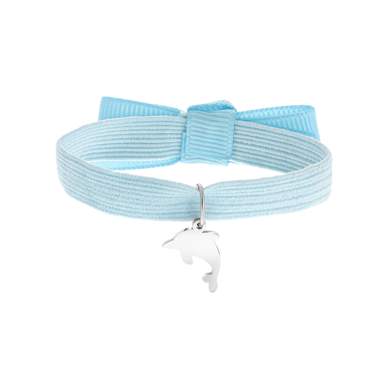 Elastisches Kinderarmband in Blau mit Delfin-Anhänger