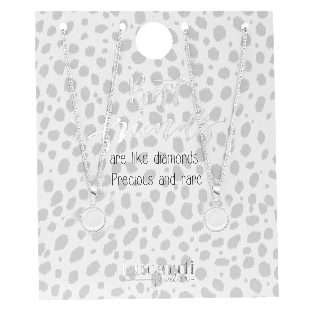 Stainless steel kettingen Best friends disc