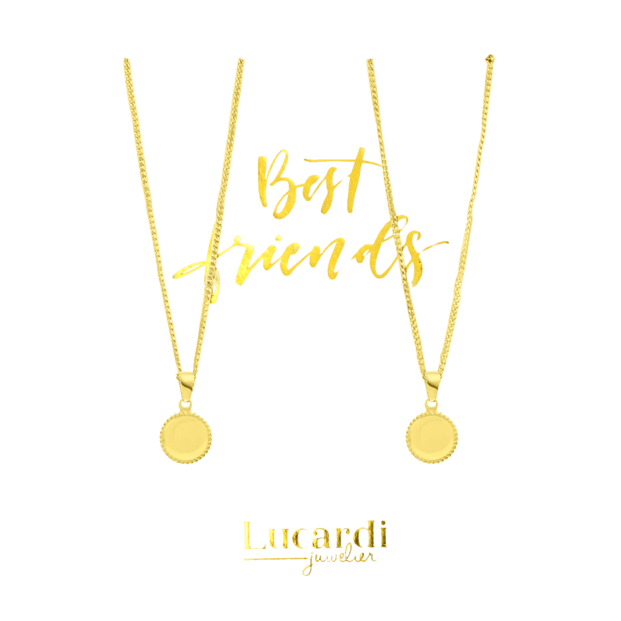 Stainless steel goldplated ketting voor dames met plating