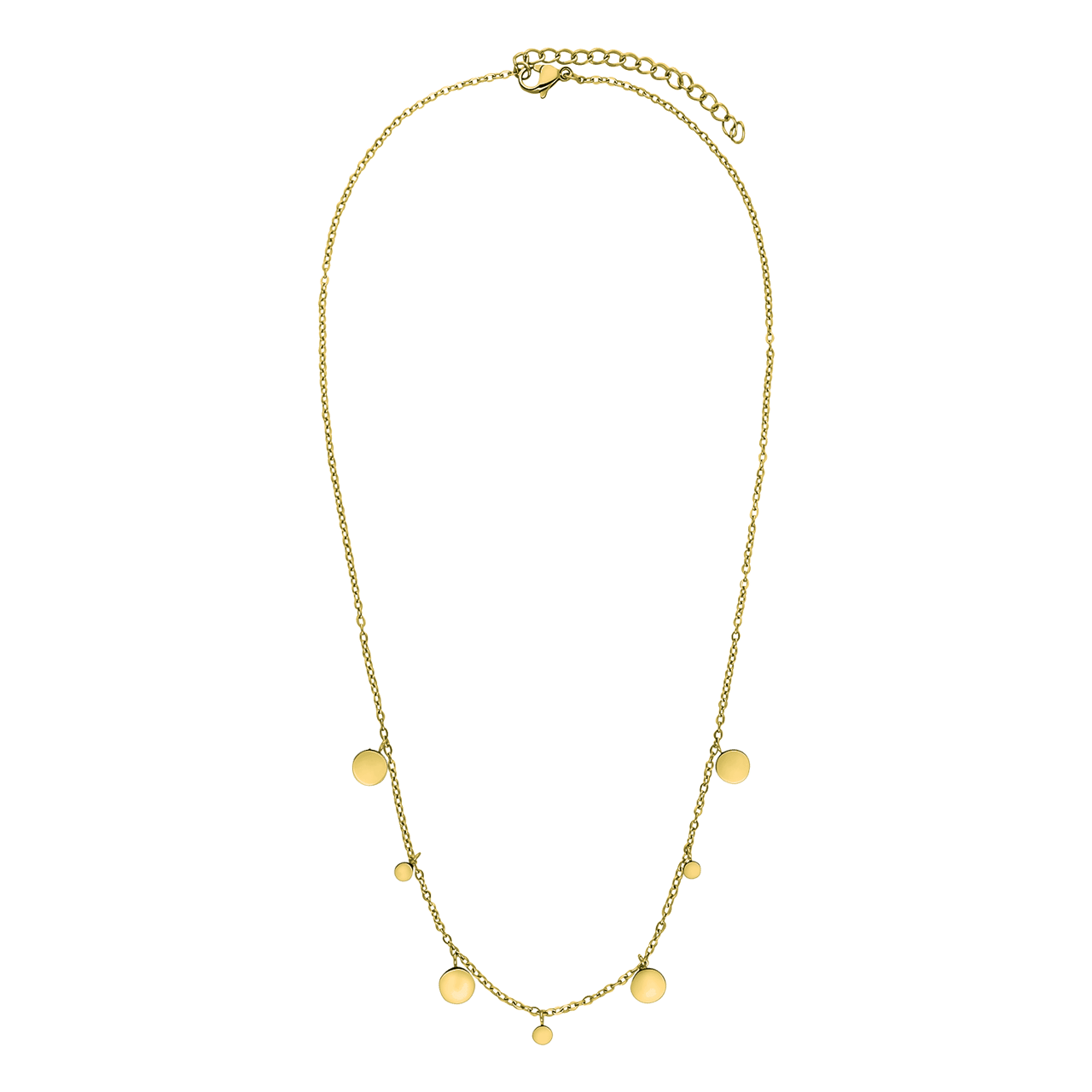 Stainless steel goldplated ketting met hanger voor dames