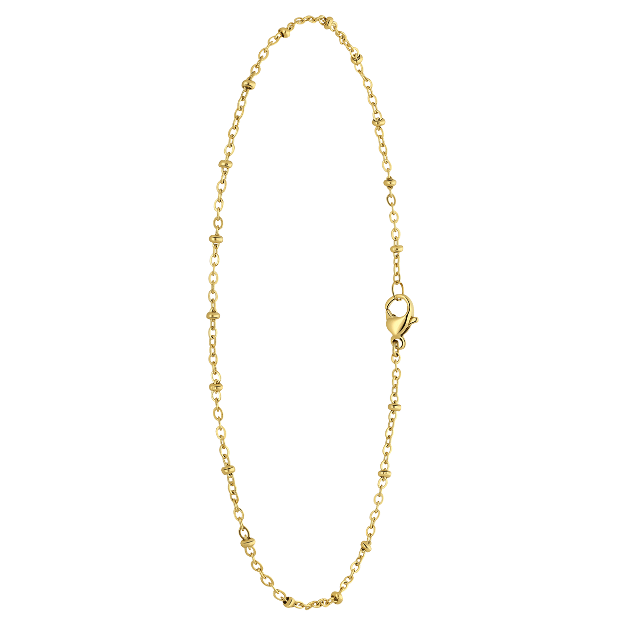 Stainless steel goldplated enkelbandje voor dames