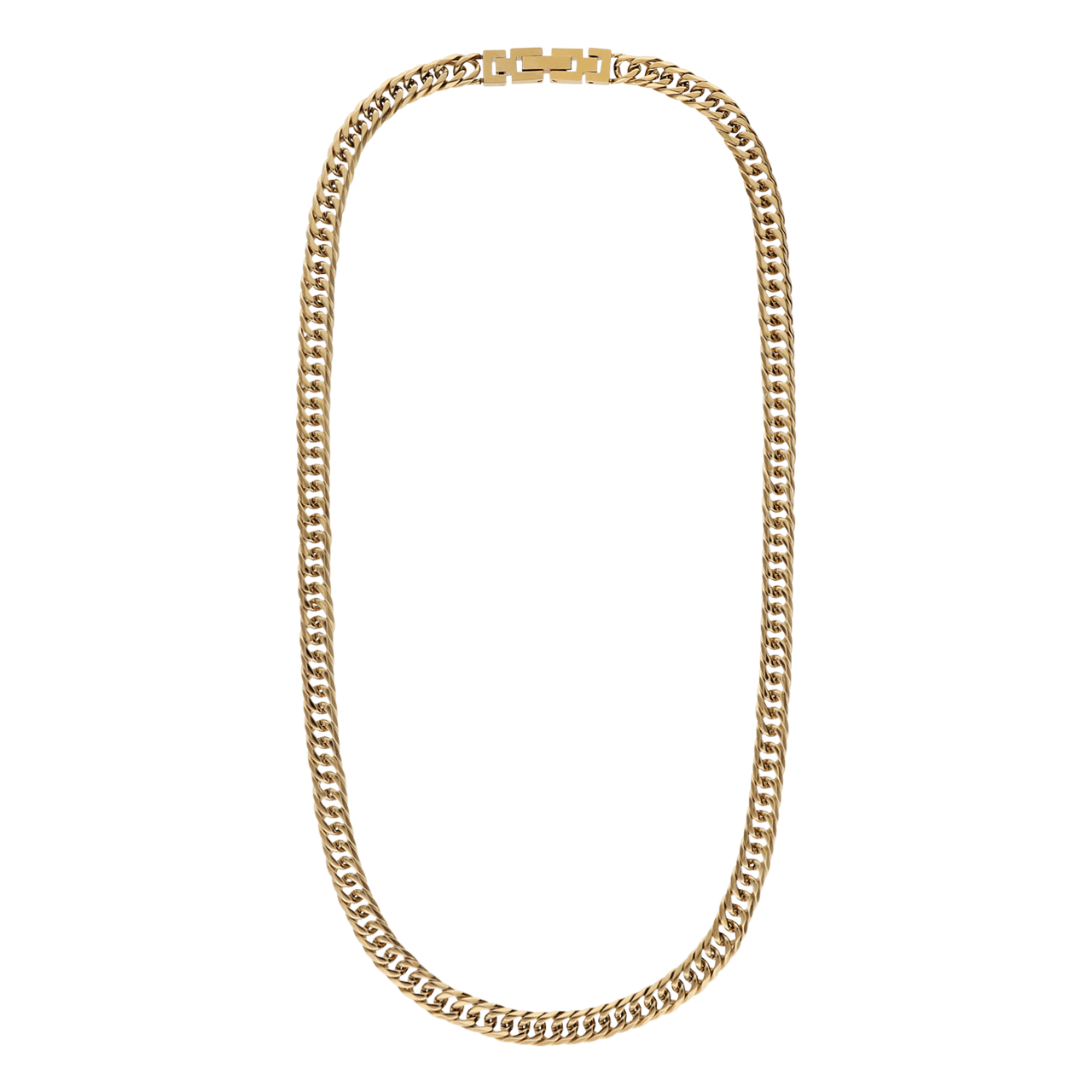 Stalen goldplated herenketting