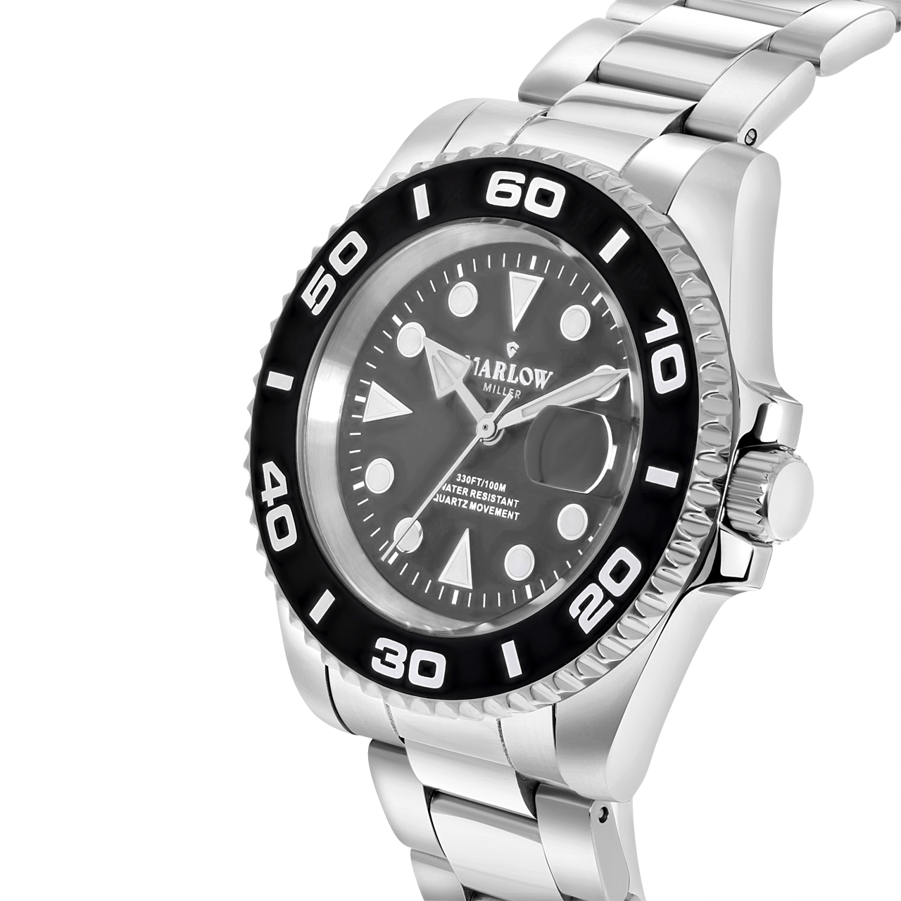 Marlow Miller Armbanduhr mit Edelstahlgehäuse und -armband