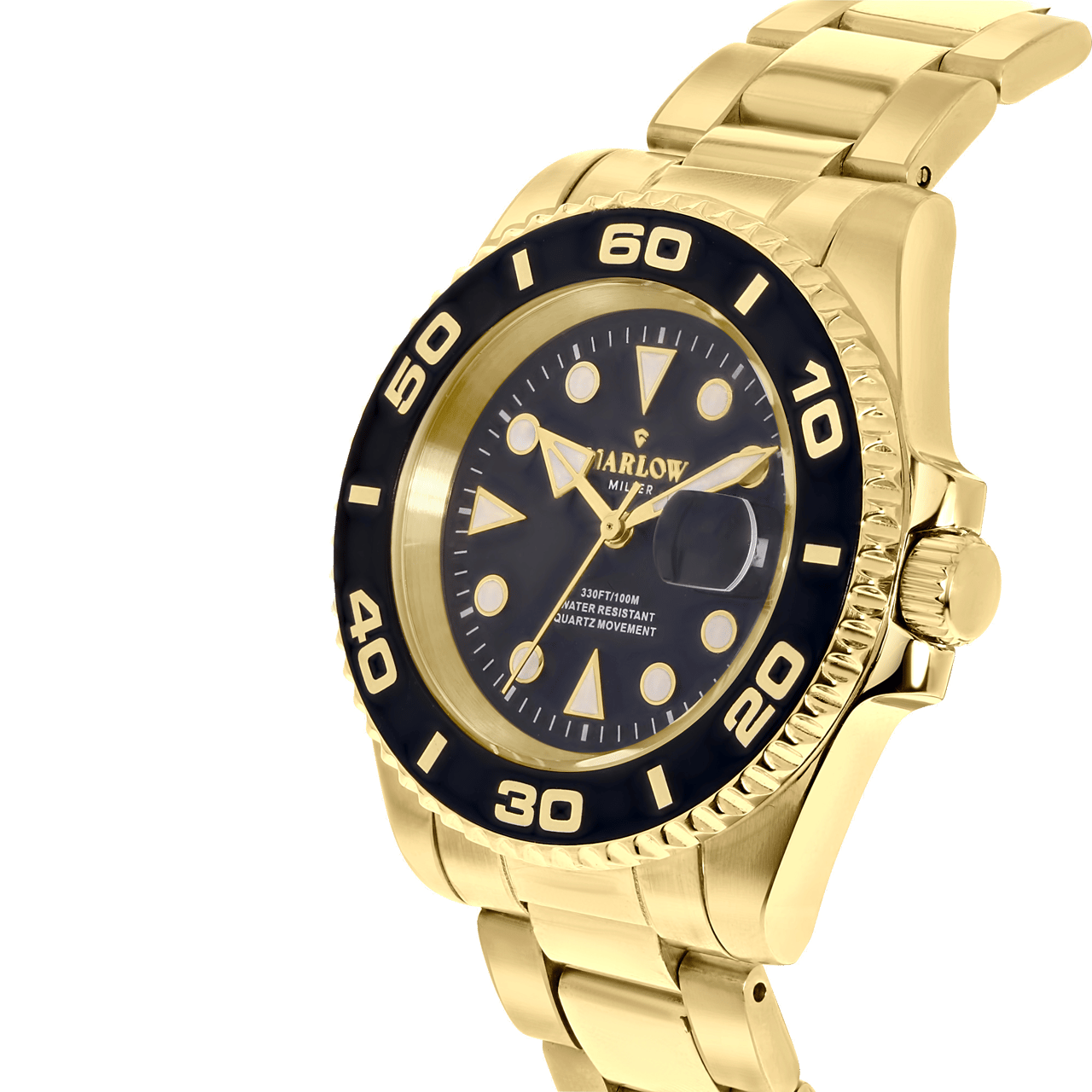 Marlow Miller Armbanduhr mit goldfarbenem Edelstahlarmband
