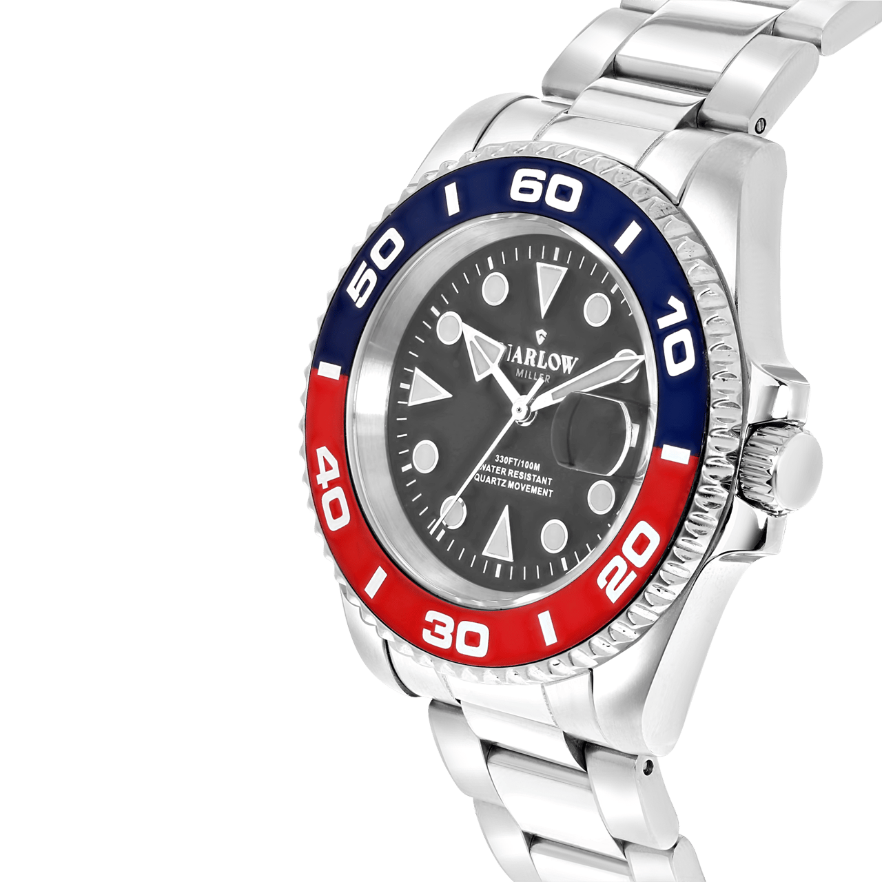 Marlow Miller Armbanduhr mit Edelstahlgehäuse und -armband