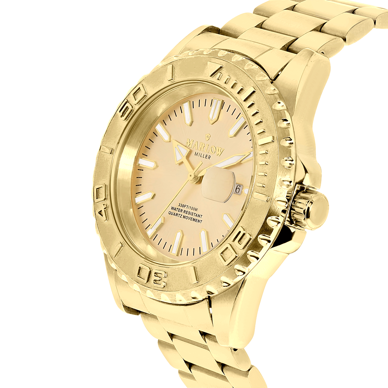 Marlow Miller Armbanduhr mit goldfarbenem Edelstahlarmband
