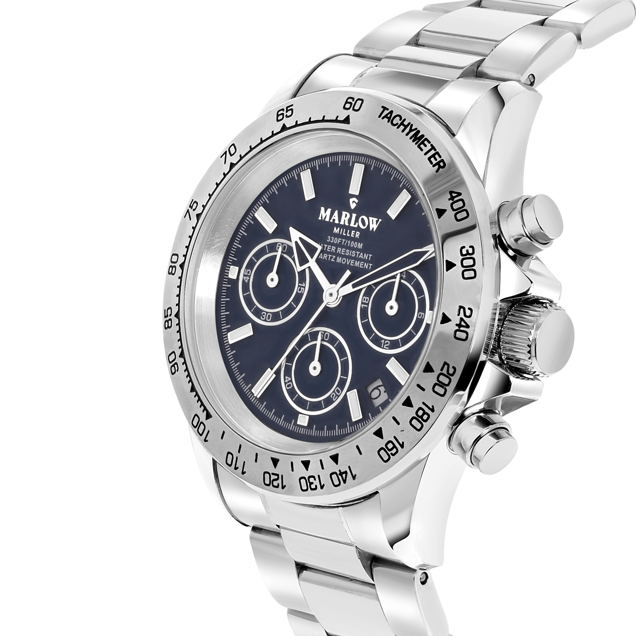 Marlow Miller chronograaf horloge met stainless steel band