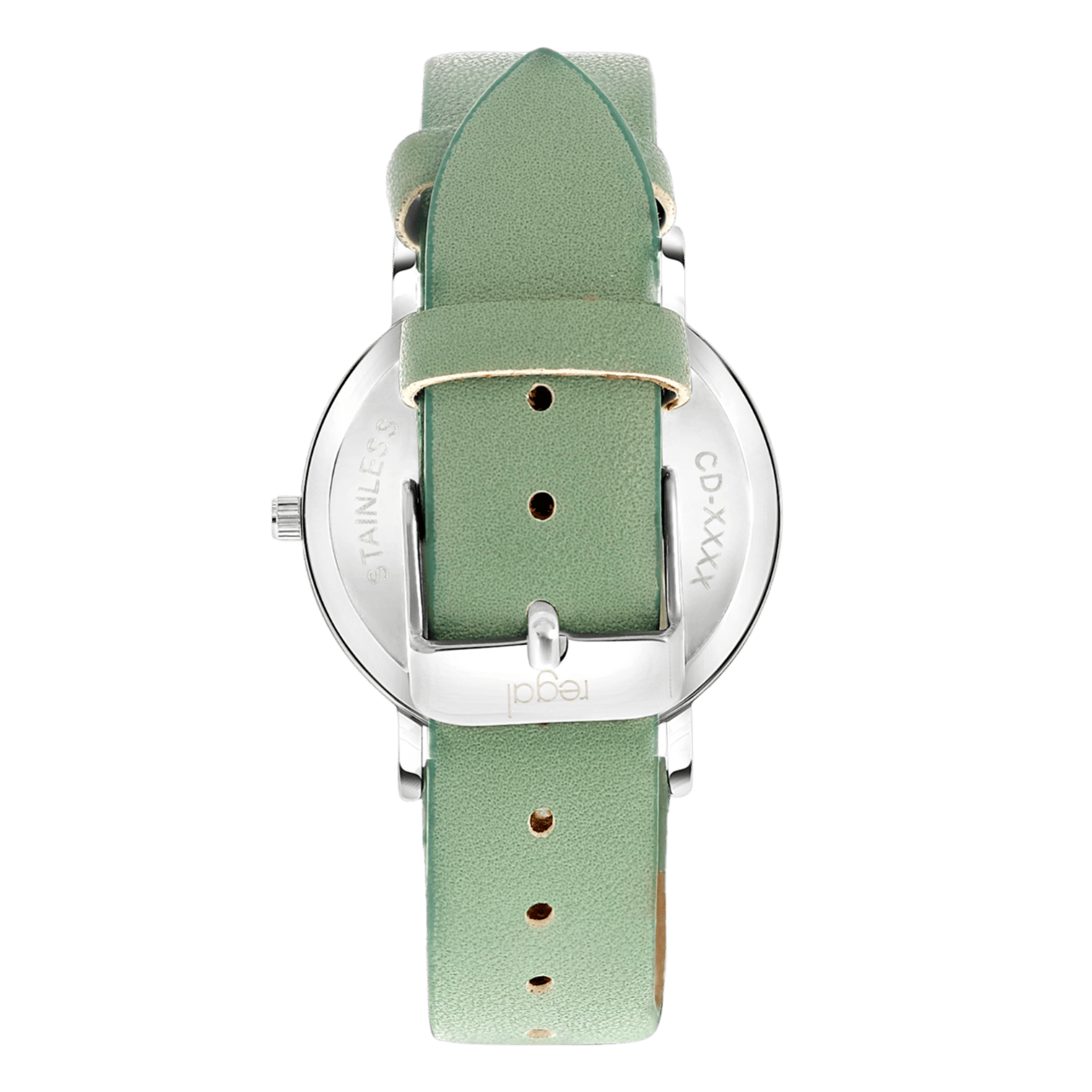 Regal Damenarmbanduhr mit grünem PU-Lederarmband