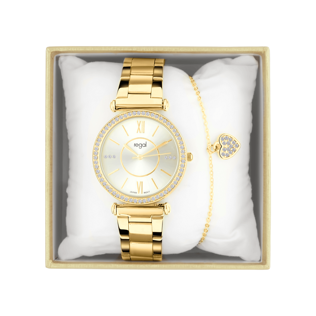 Regal-Damenarmbanduhr mit zweifarbigem Armband