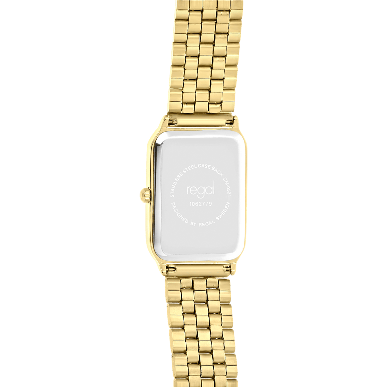Regal dameshorloge met een goudkleurige band