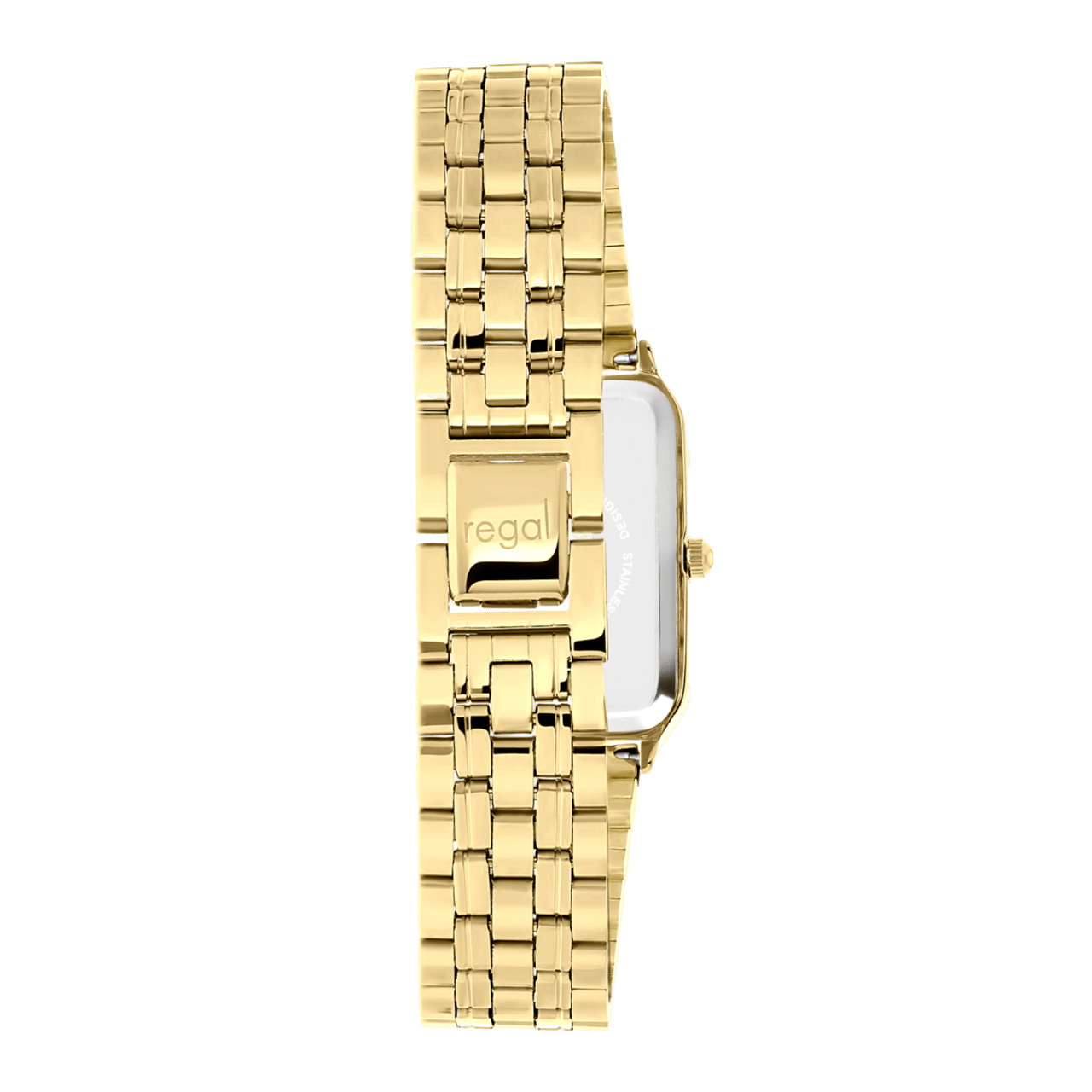 Regal dameshorloge met een goudkleurige band