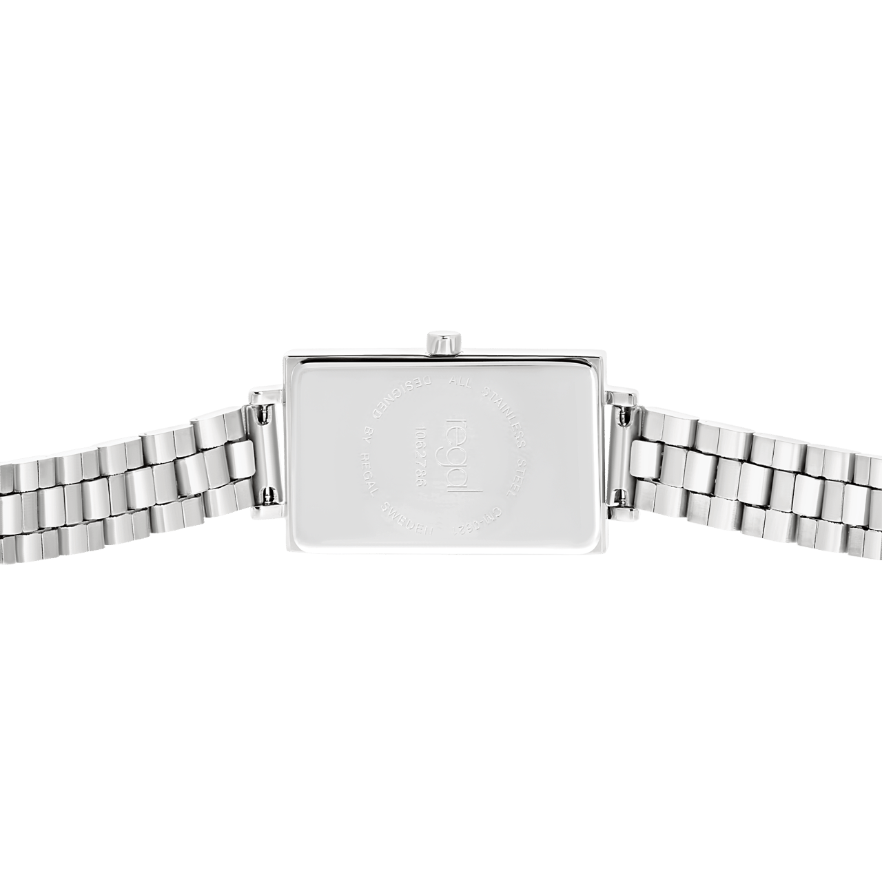 Regal horloge met een stainless steel kast en band
