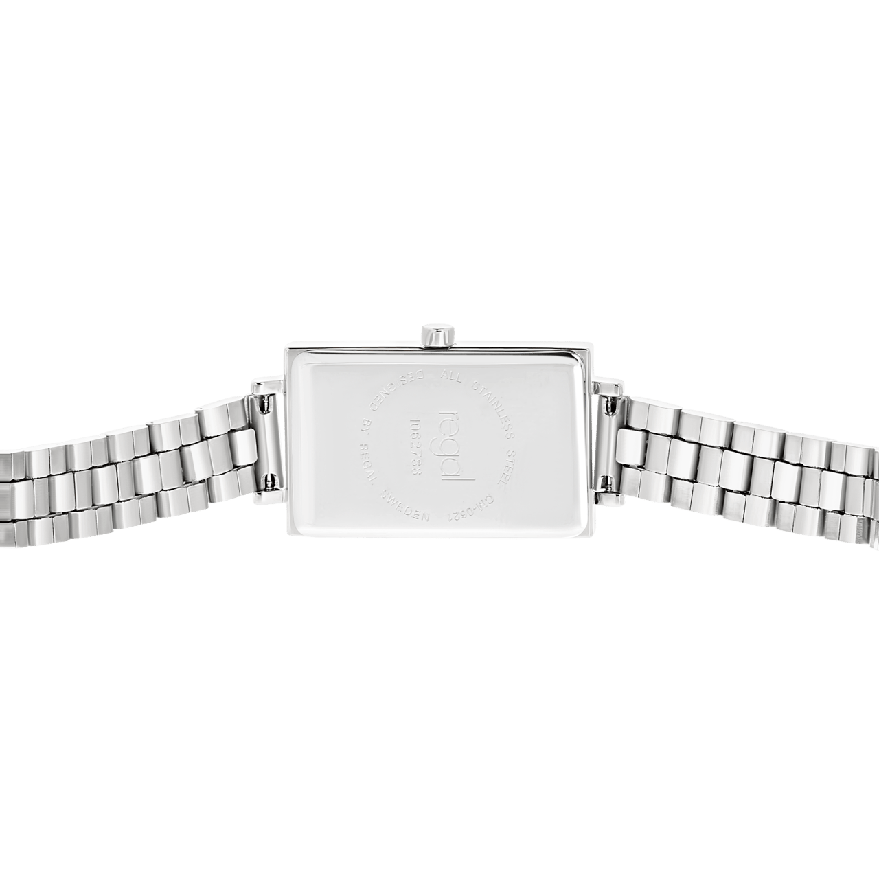 Regal horloge met een stainless steel kast en band