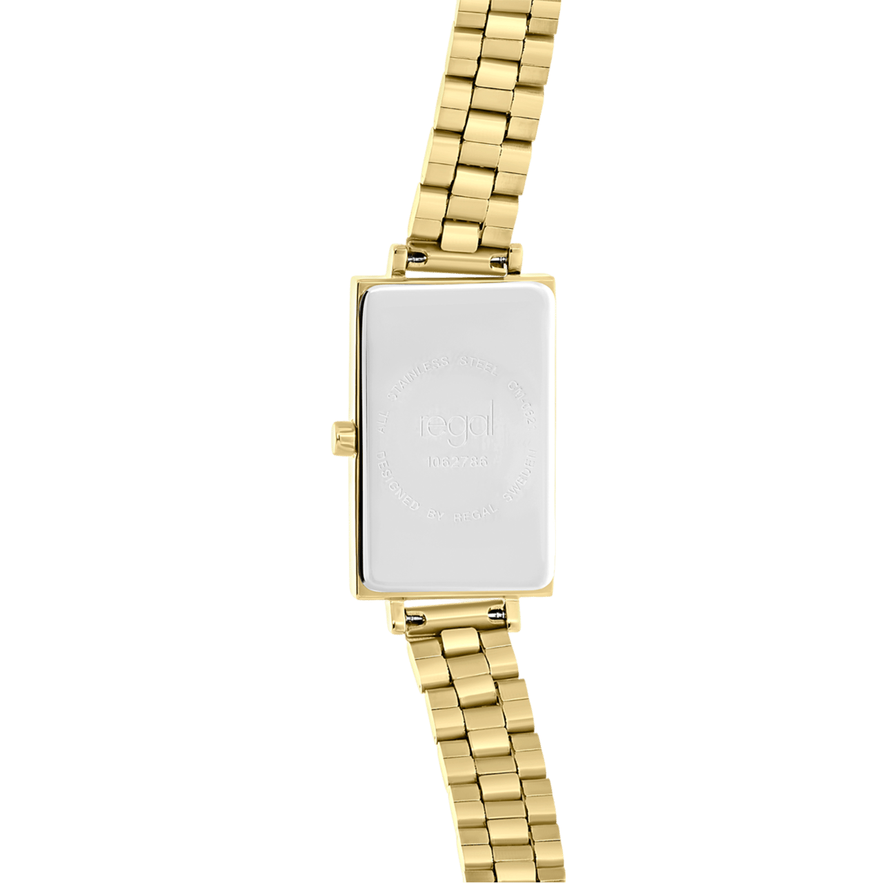 Regal horloge met een stalen kast en band