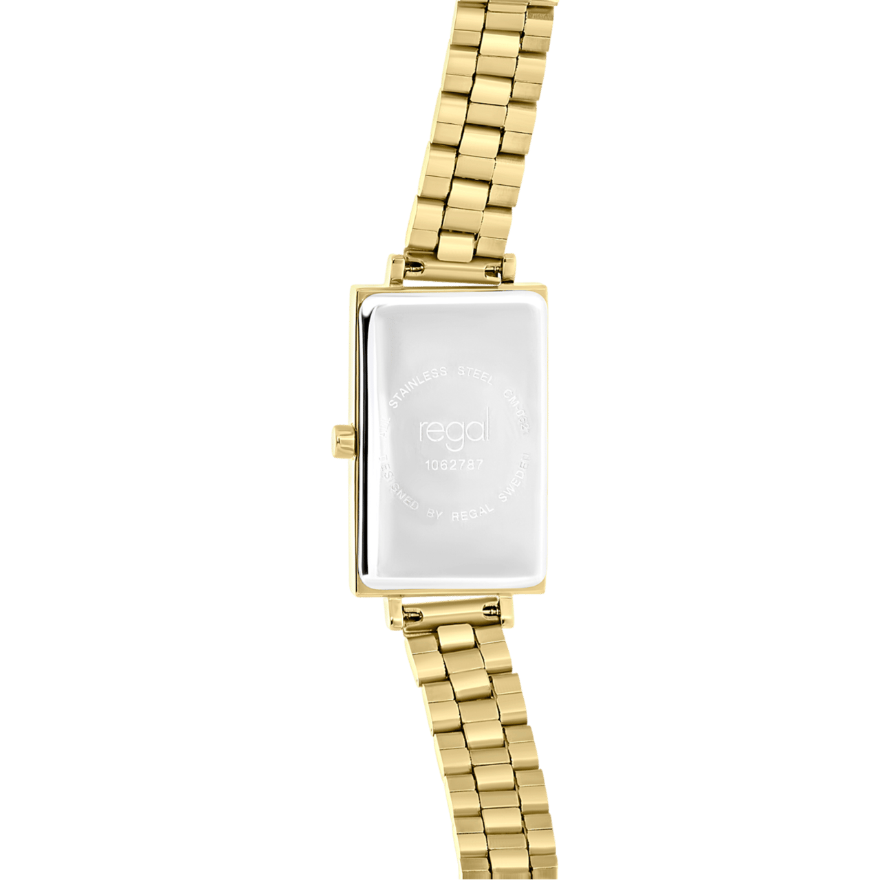 Regal horloge met een stalen kast en band
