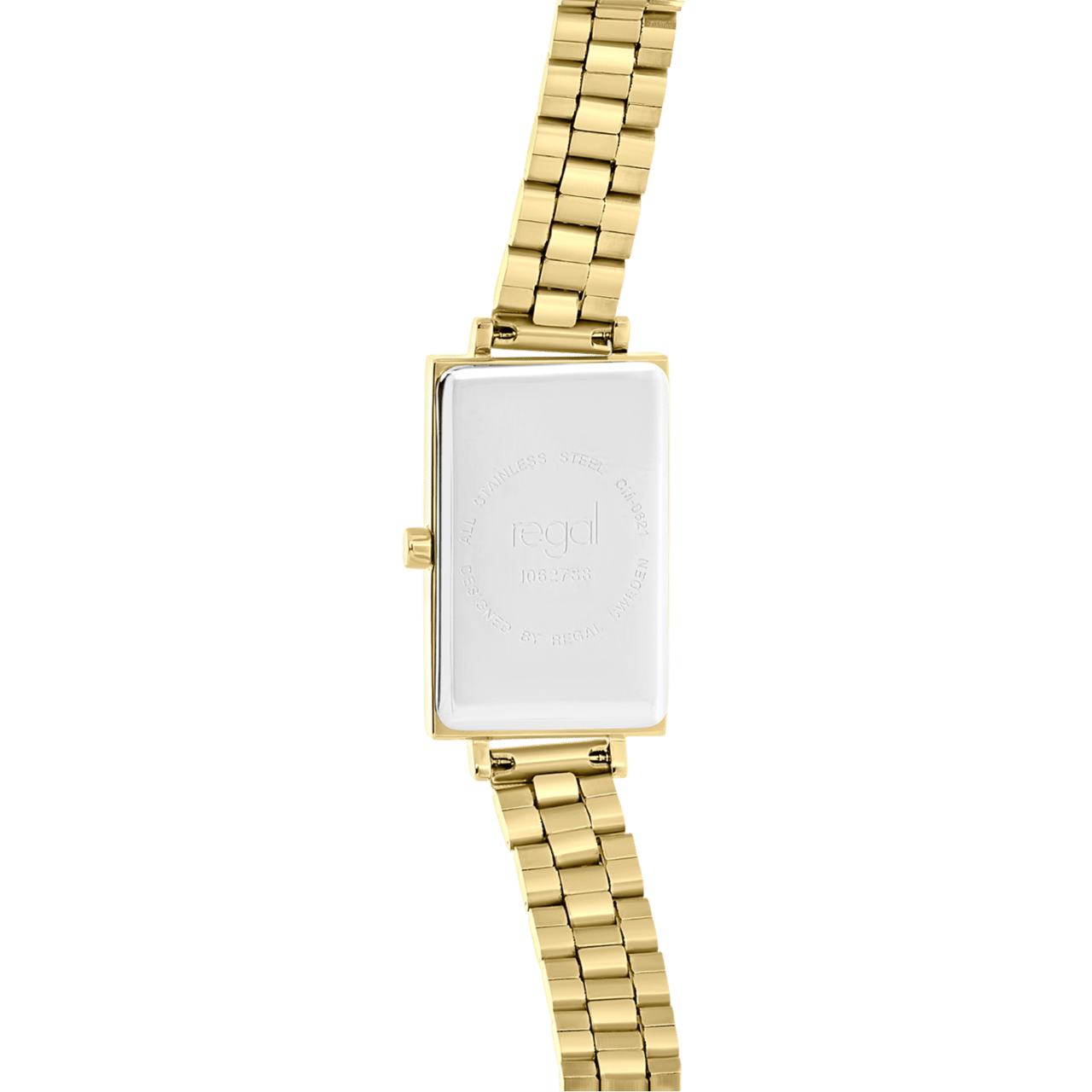Regal horloge met een stalen kast en band