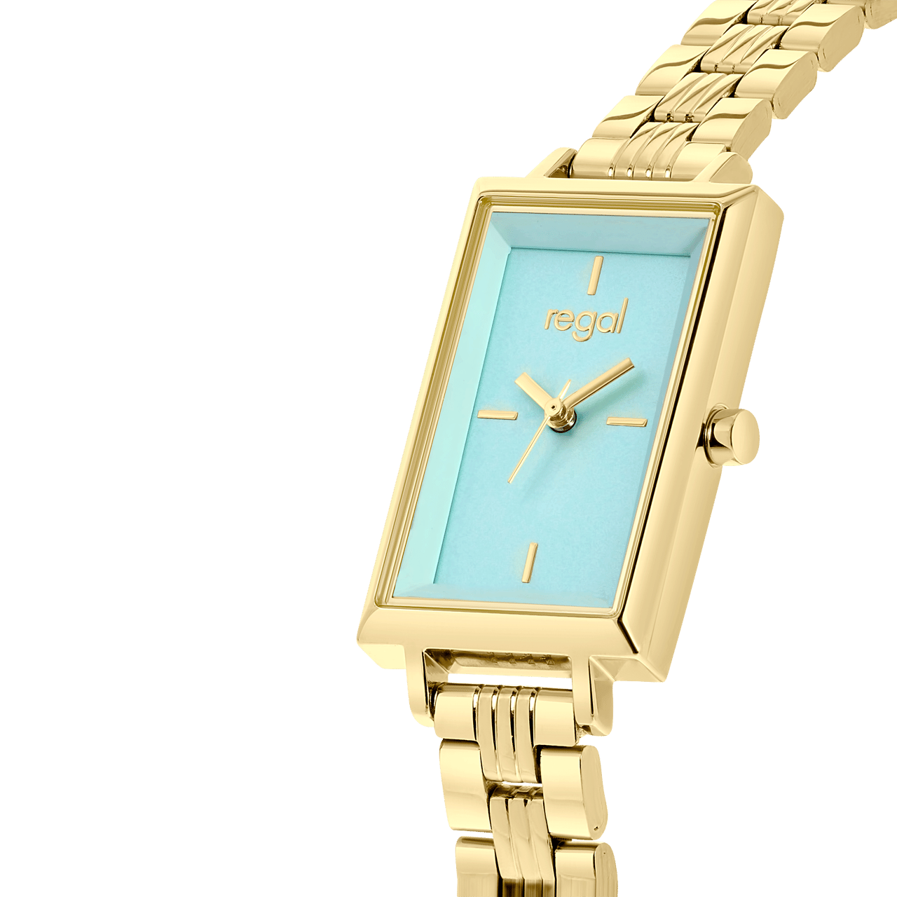 Regal horloge met een stalen kast en band