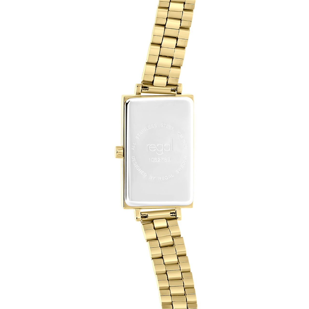 Regal horloge met een stalen kast en band