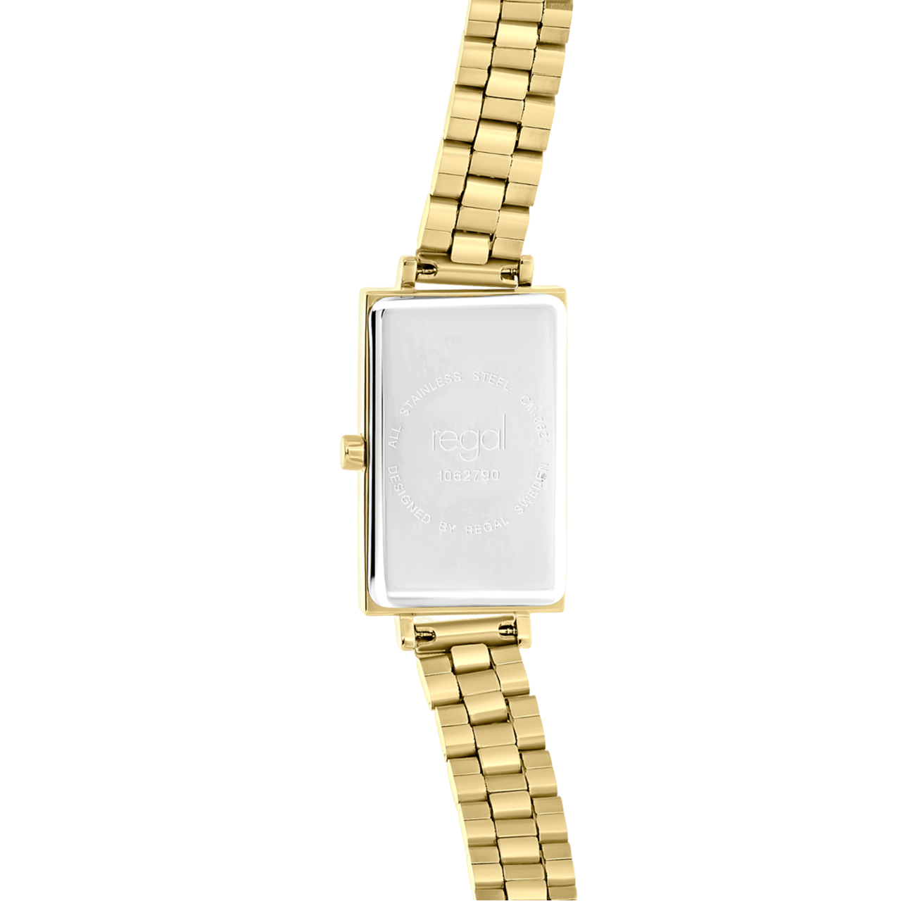 Regal horloge met een stalen kast en band