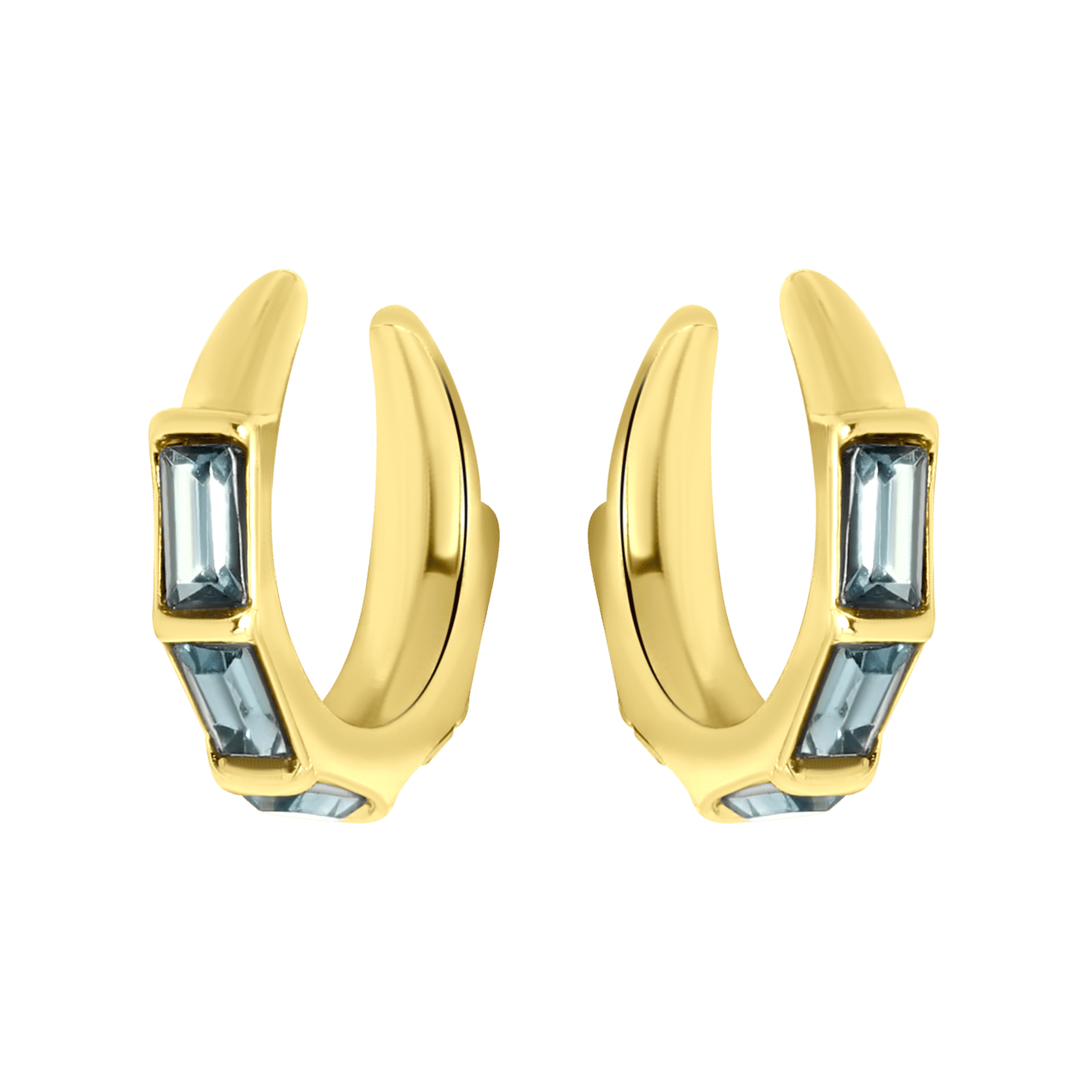 Goudkleurige bijoux oorbellen set met earcuffs