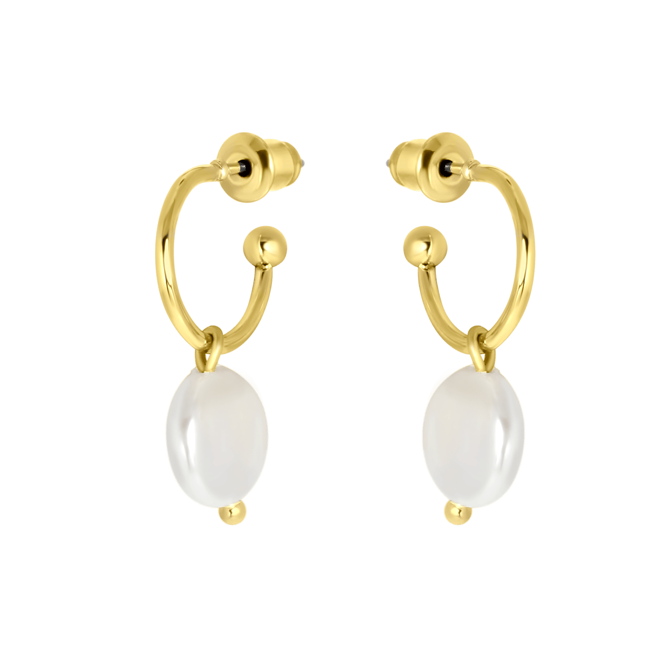 Goudkleurige bijoux oorbellen set met earcuffs