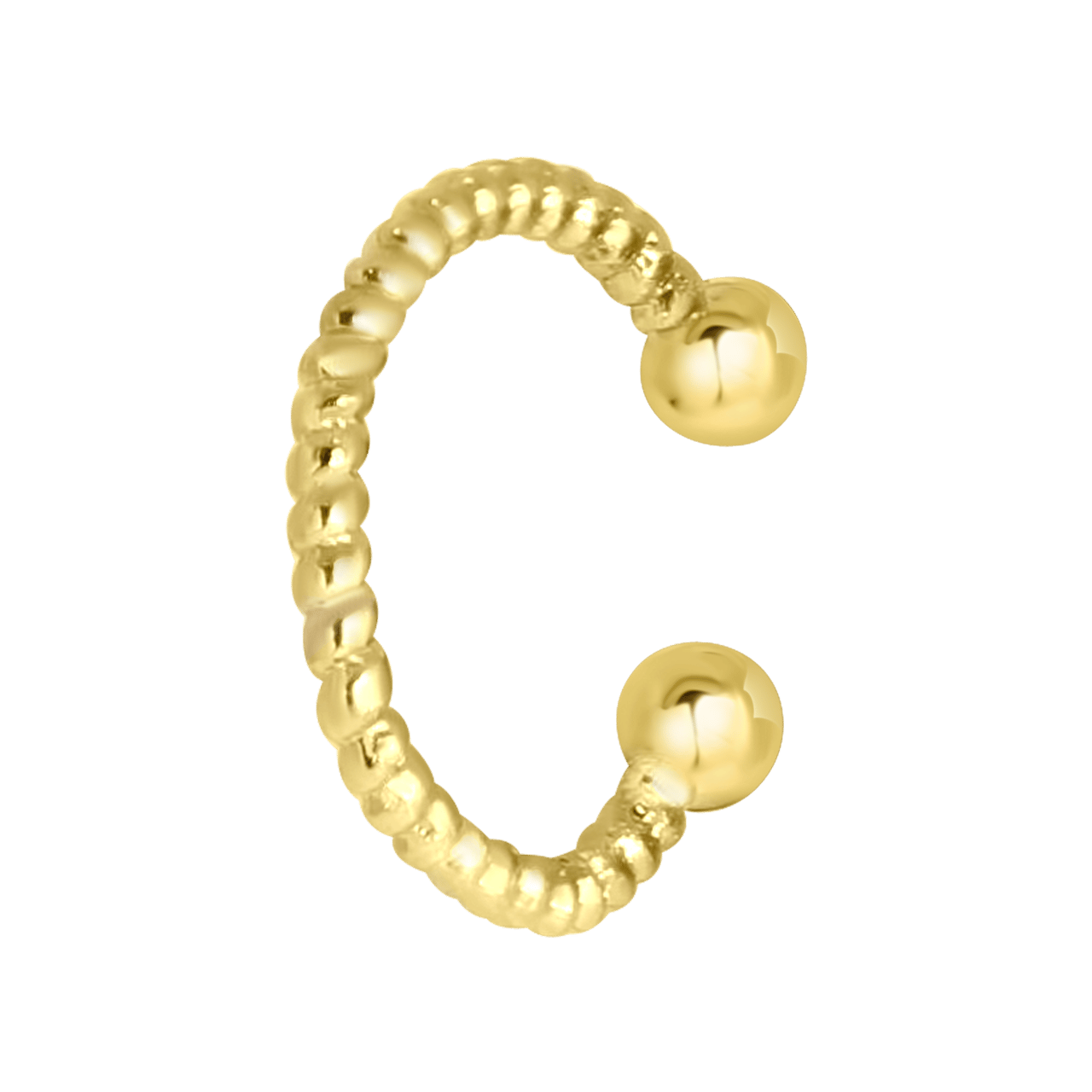 Goudkleurige bijoux oorbellen set met earcuffs