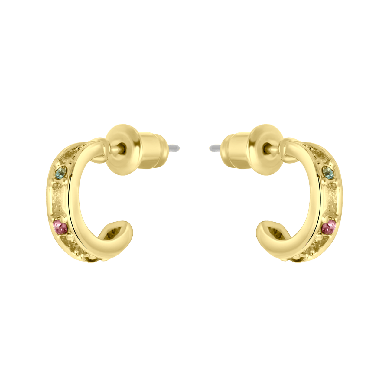 Goudkleurige bijoux oorbellen set met earcuffs