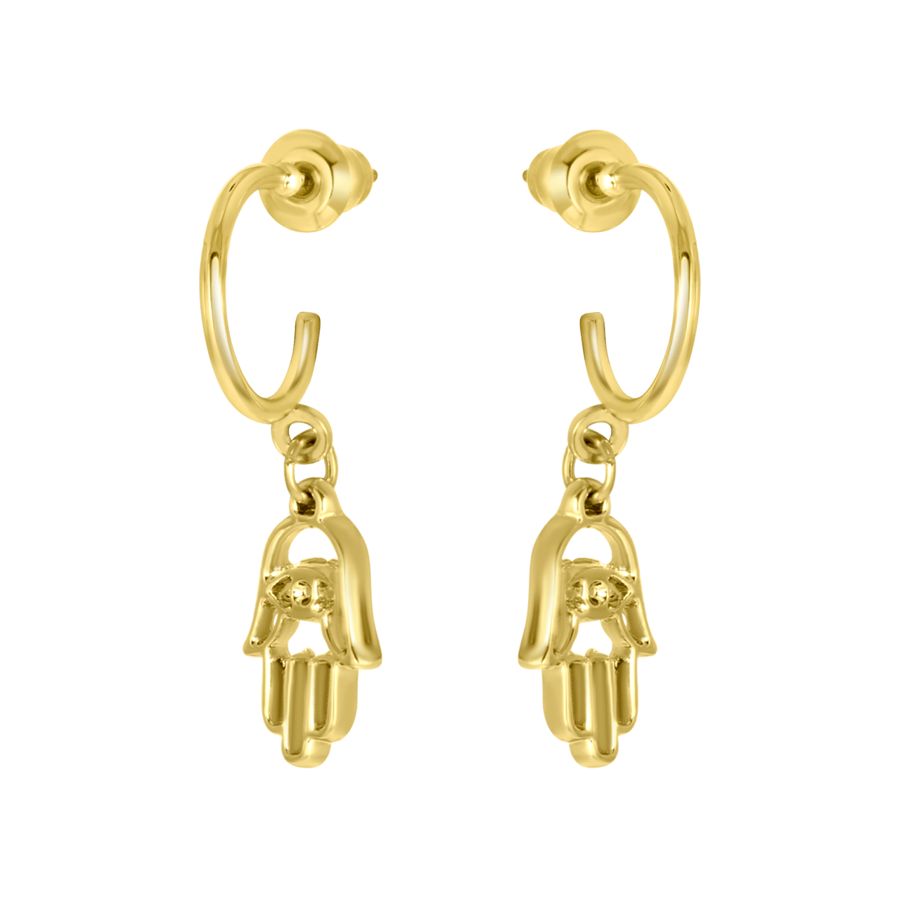 Goudkleurige bijoux oorbellen set met earcuffs