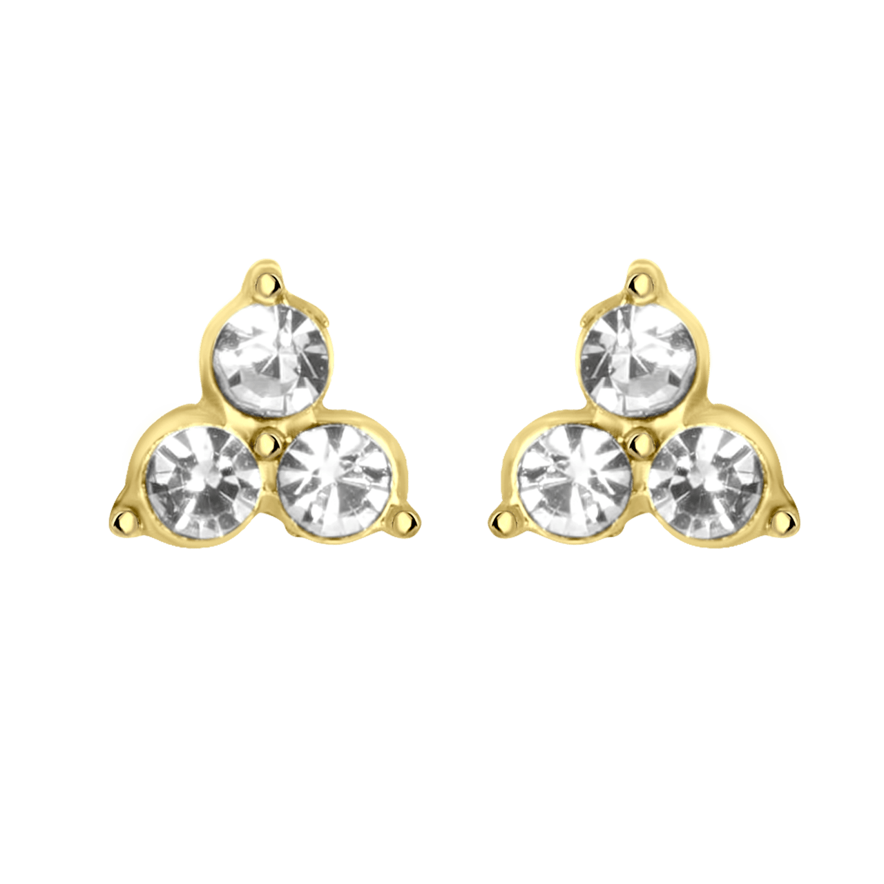 Goudkleurige bijoux oorbellen set met earcuffs