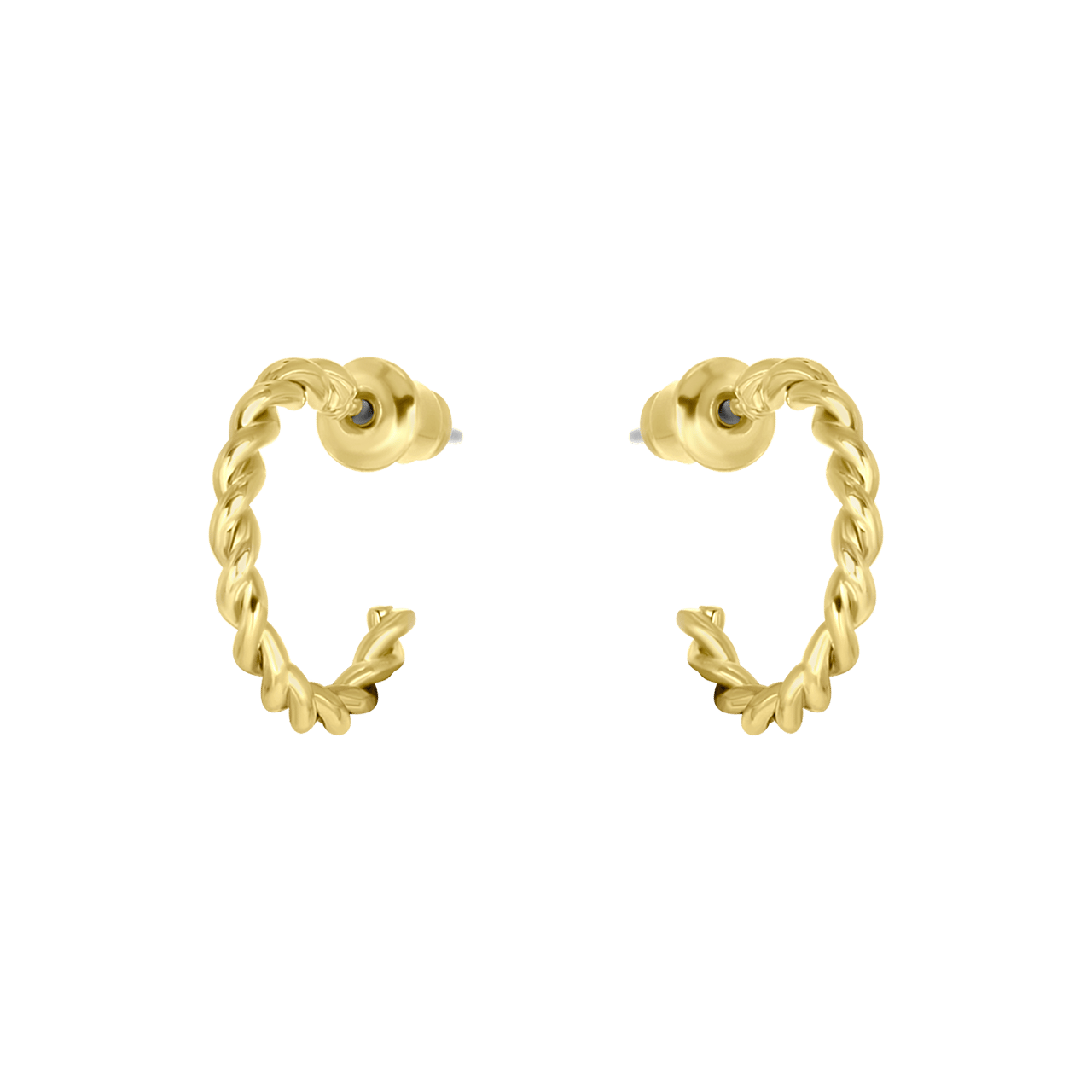 Goudkleurige bijoux oorbellen set met earcuffs