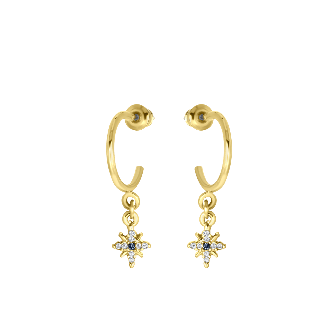 Goudkleurige bijoux oorbellen set met earcuffs