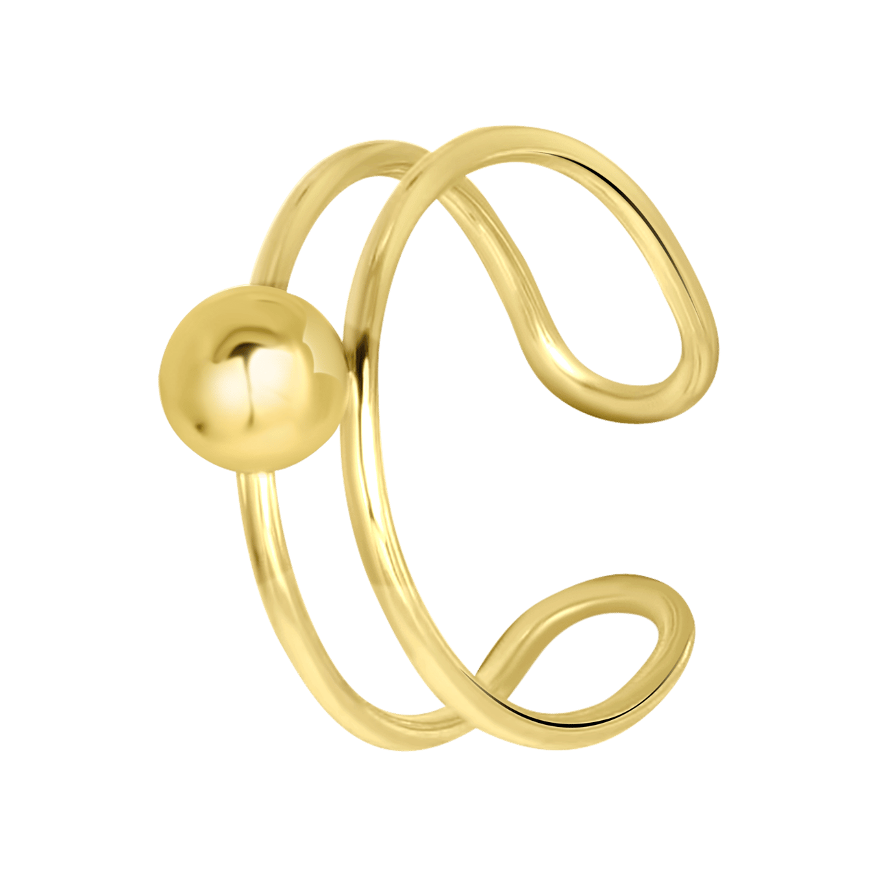 Goudkleurige bijoux oorbellen set met earcuffs