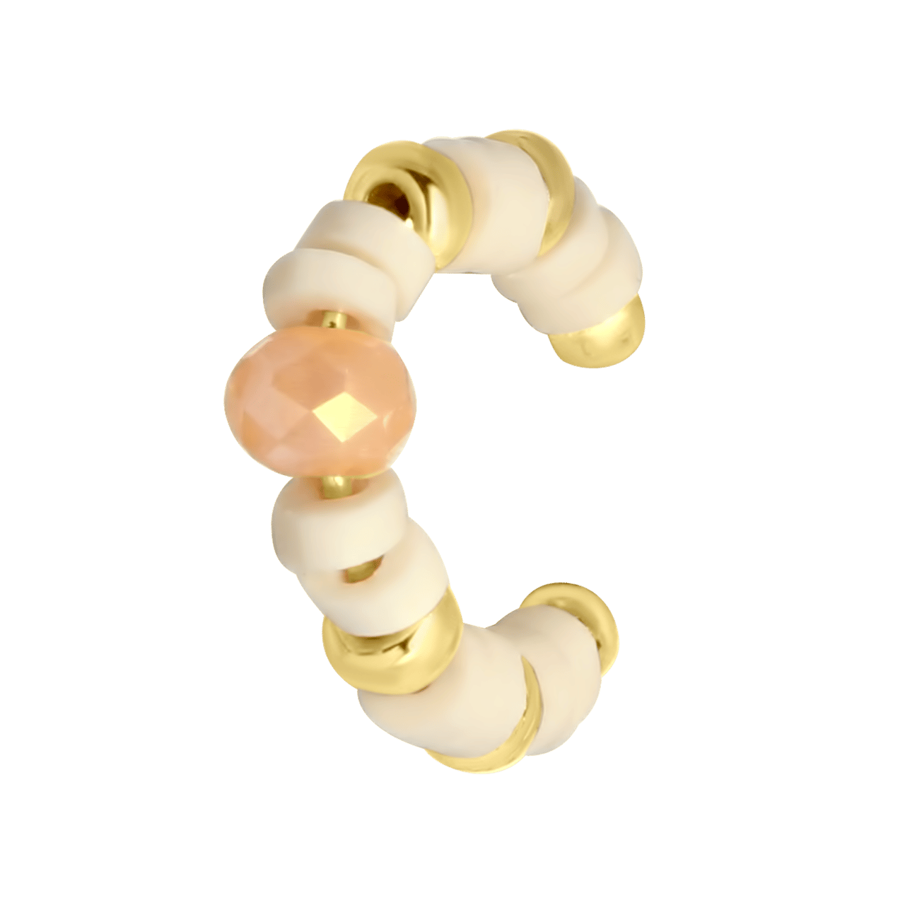 Goudkleurige bijoux oorbellen set met earcuffs