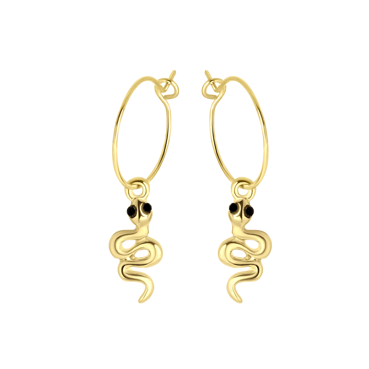 Goudkleurige bijoux oorbellen set met earcuffs