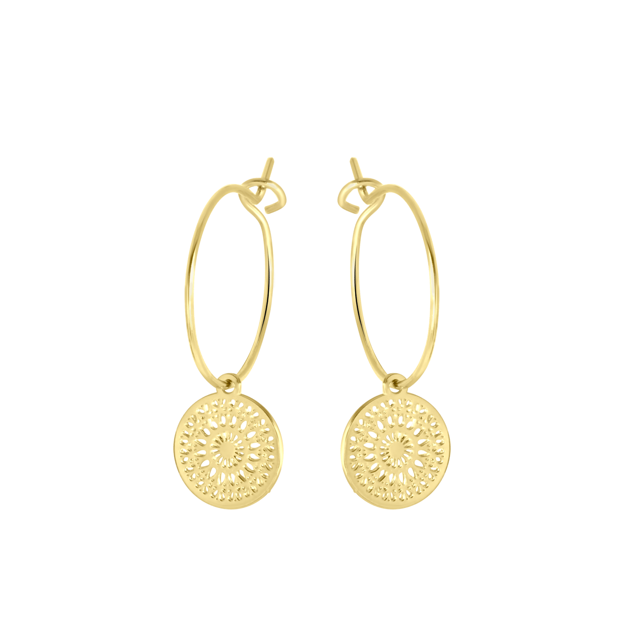 Goudkleurige bijoux oorbellen set met earcuffs