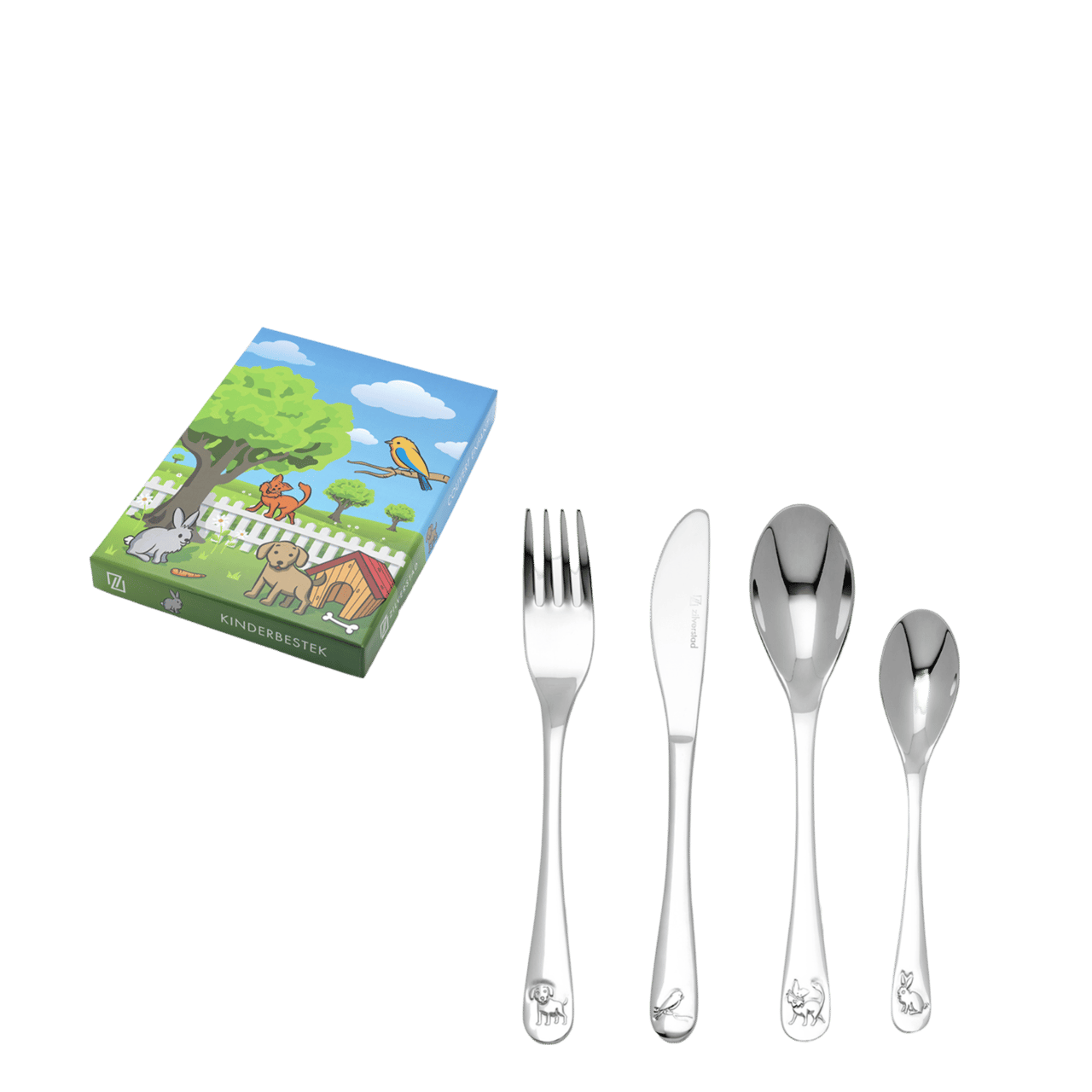 Besteckset, Haustiere, 4-teilig