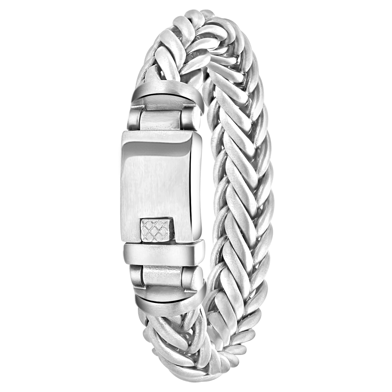 Stainless steel herenarmband franse gourmet mat