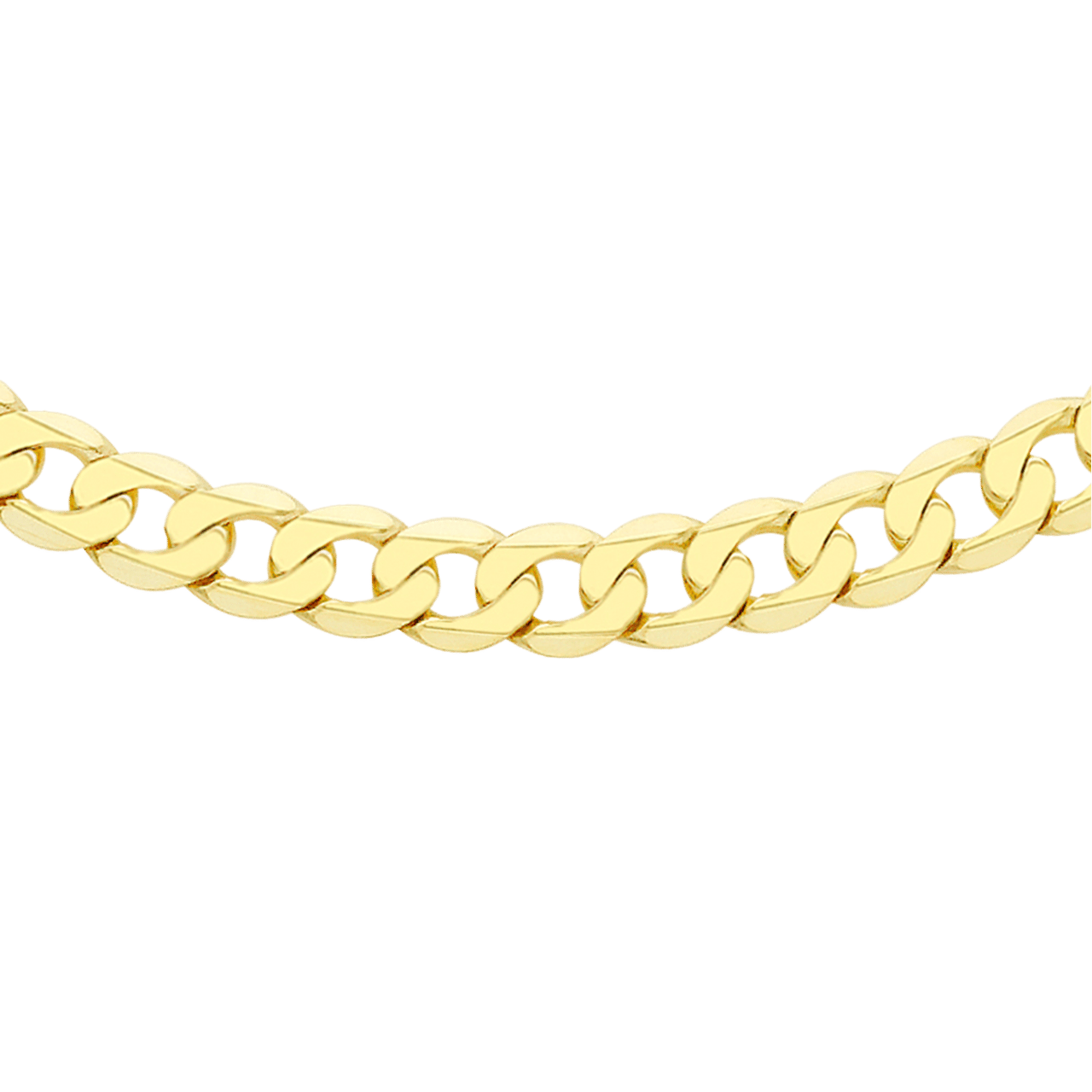 9 karaat ketting met diamond cut gourmet schakel 4,5mm voor heren