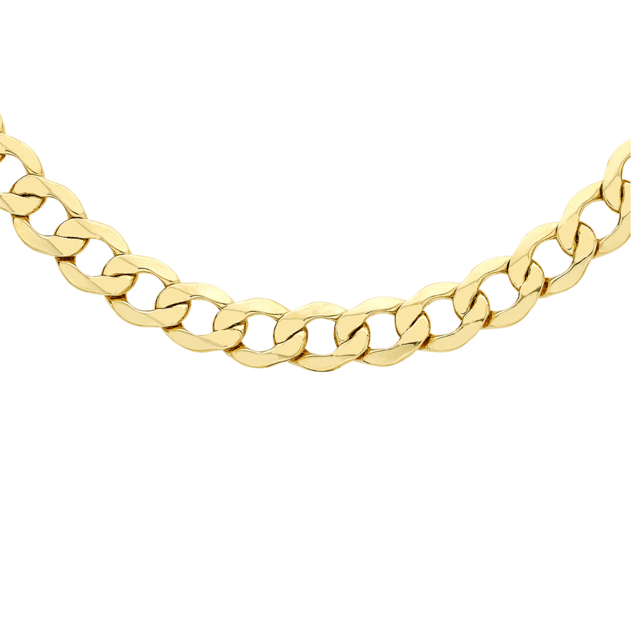 Halskette, 375 Gold, mit hohlem Gourmetglied, 7,9 mm