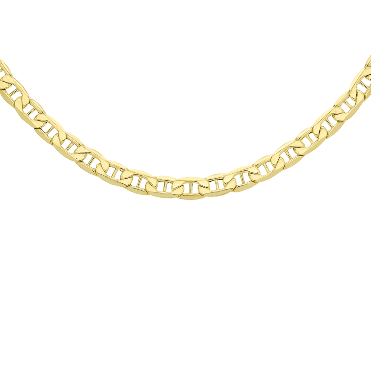 Halskette, 375 Gold, mit Rambo-Kettenglied, 5,4 mm