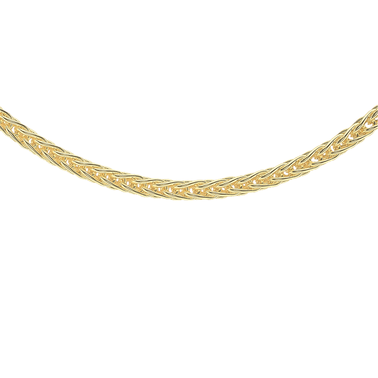 Halskette, 375 Gold, mit Spiga-Kettenglied, 3 mm