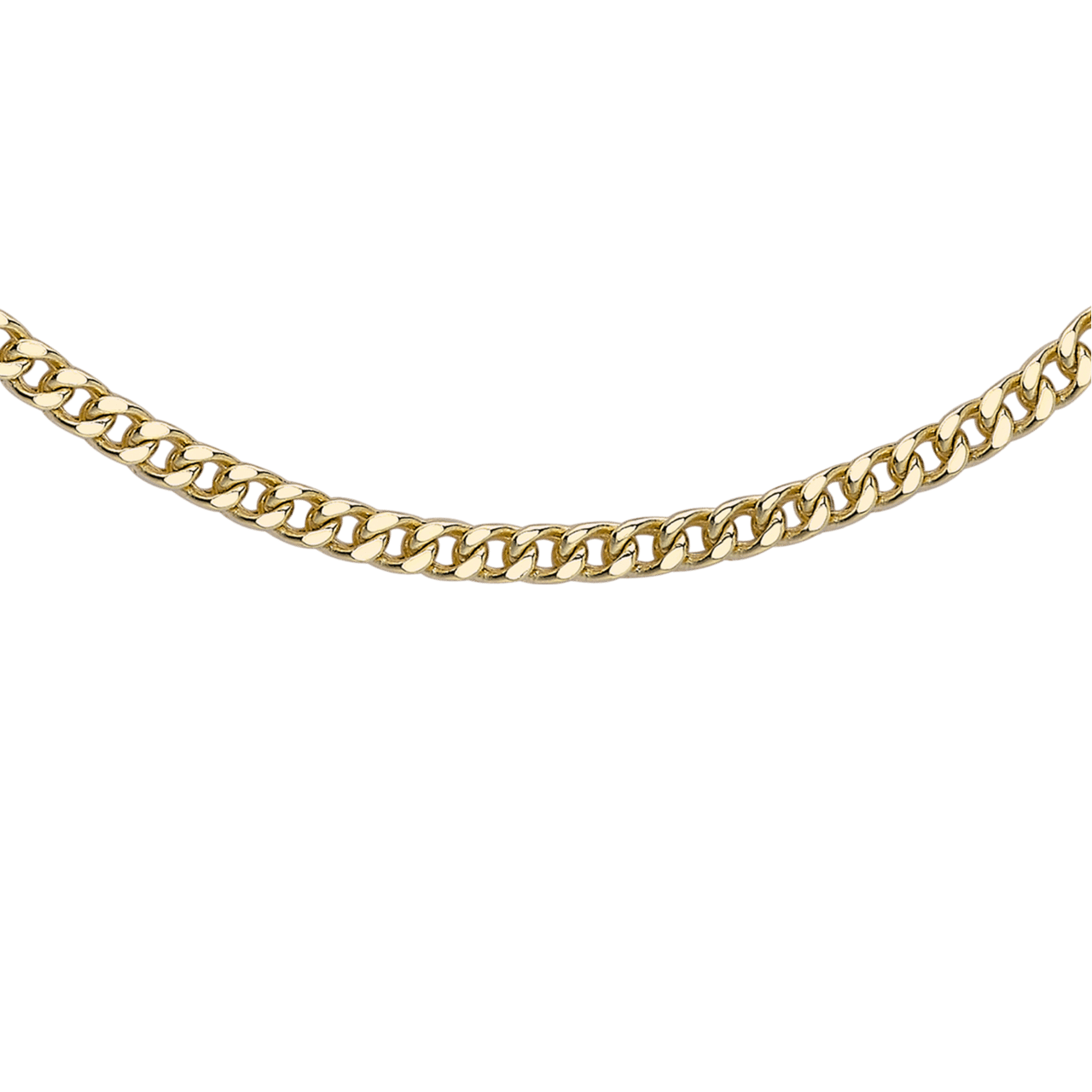 Halskette, 375 Gold, mit quadratischem Spiga-Kettenglied, 2,8 mm