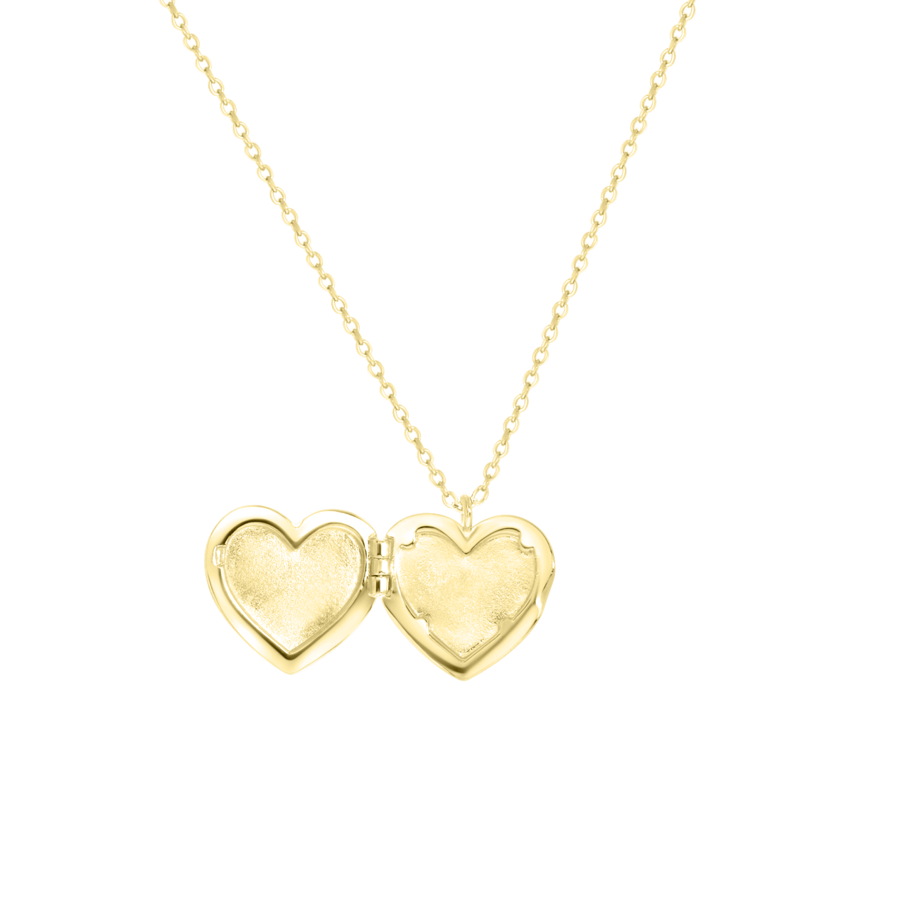 Zilveren goldplated ketting met hanger hart voor dames