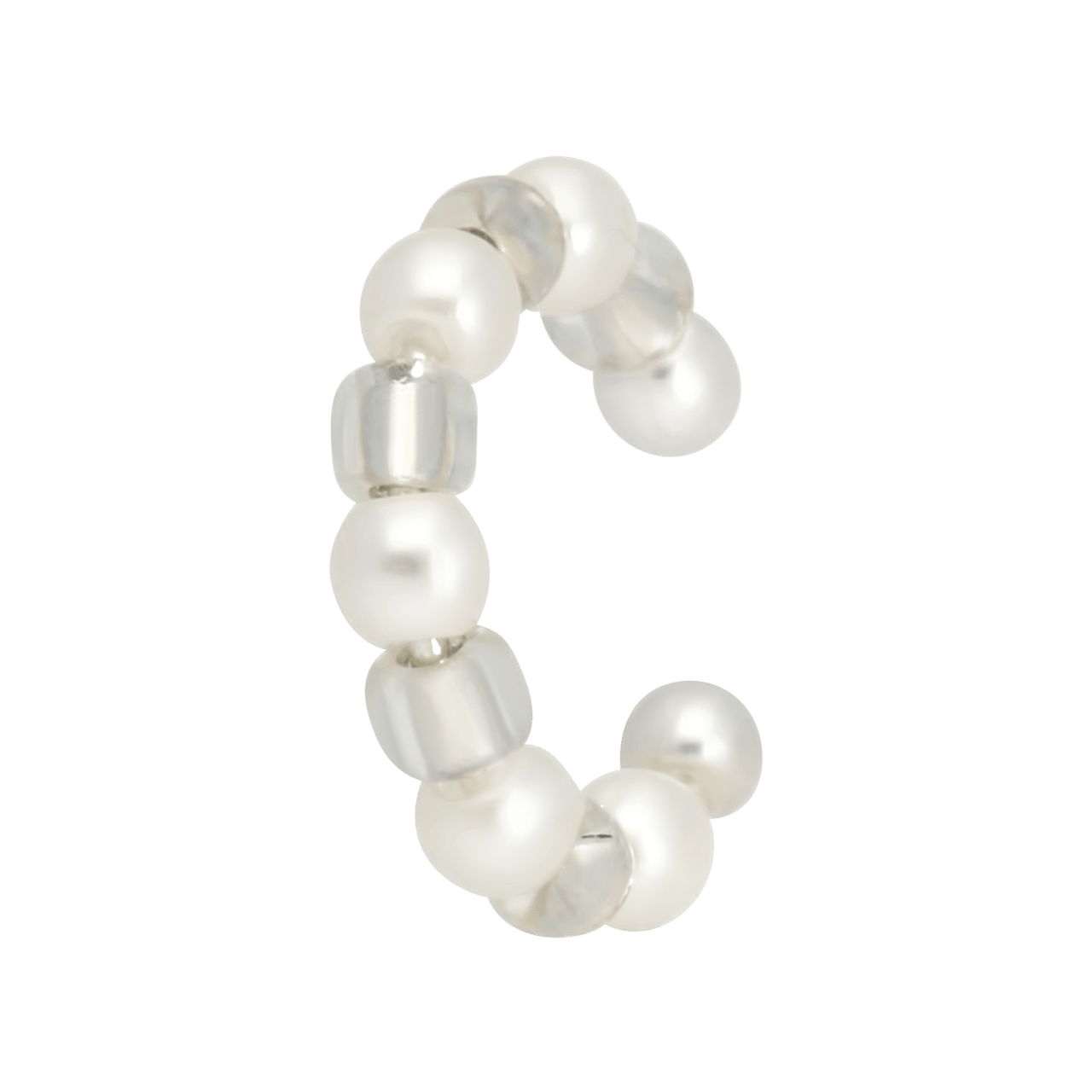 Zilverkleurige byoux earcuffs