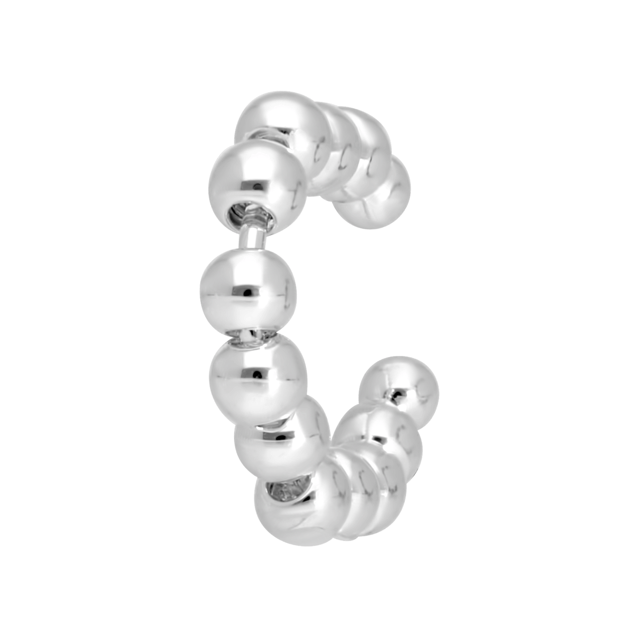 Zilverkleurige byoux earcuffs