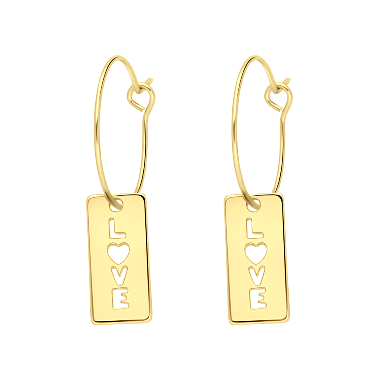 Goudkleurige bijoux oorbellen set assorti