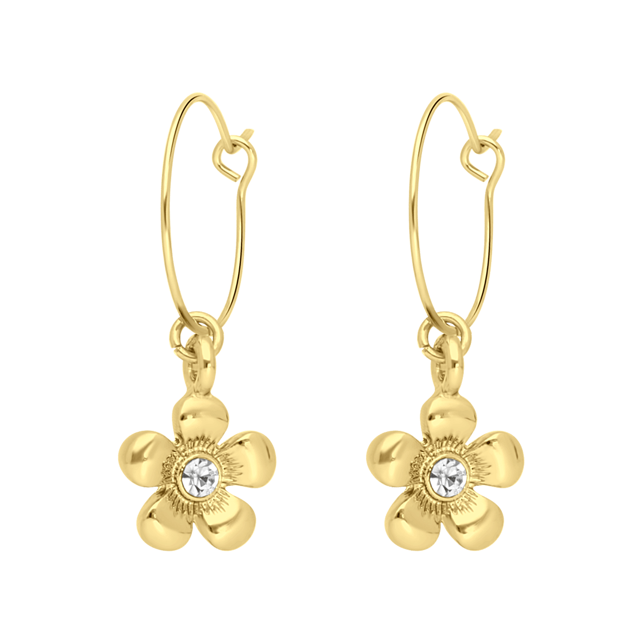 Goudkleurige bijoux oorbellen set assorti