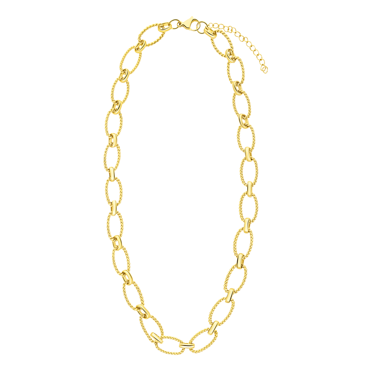 Camille gerecycled stainless steel 18 karaat goldplated ketting voor dames